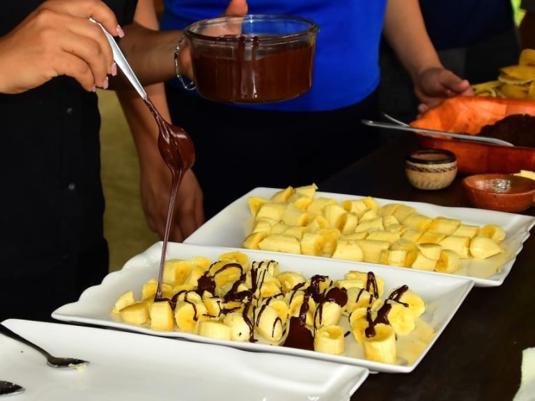 Fresh fruit and chocolate tasting on the Chocolate Tour near Jaco, Costa Rica