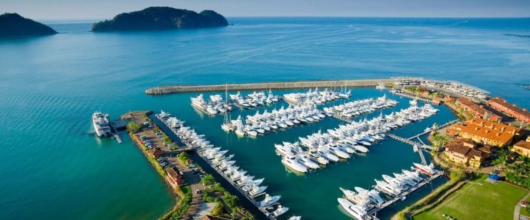 Aerial view of the Los Sueños Marina near Jaco, Costa Rica