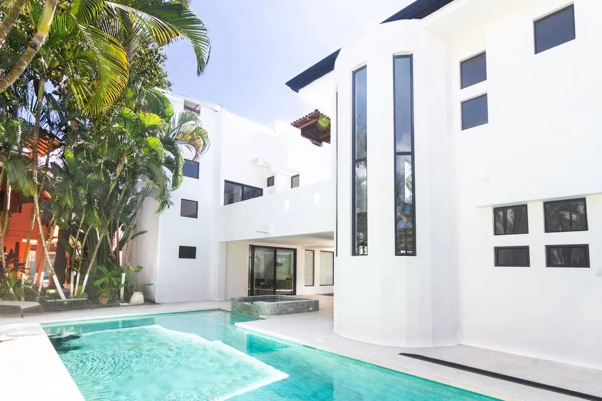 View of the pool area at Casa Grande Hermosa Beach vacation rental in Puntarenas, Costa Rica