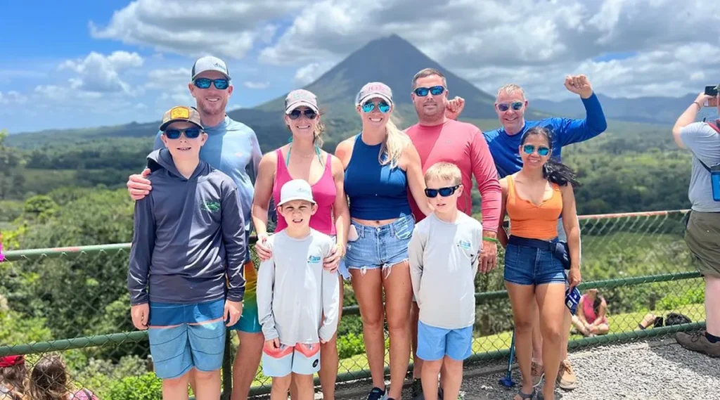 Family group enjoying a vacation together in Jaco, Costa Rica