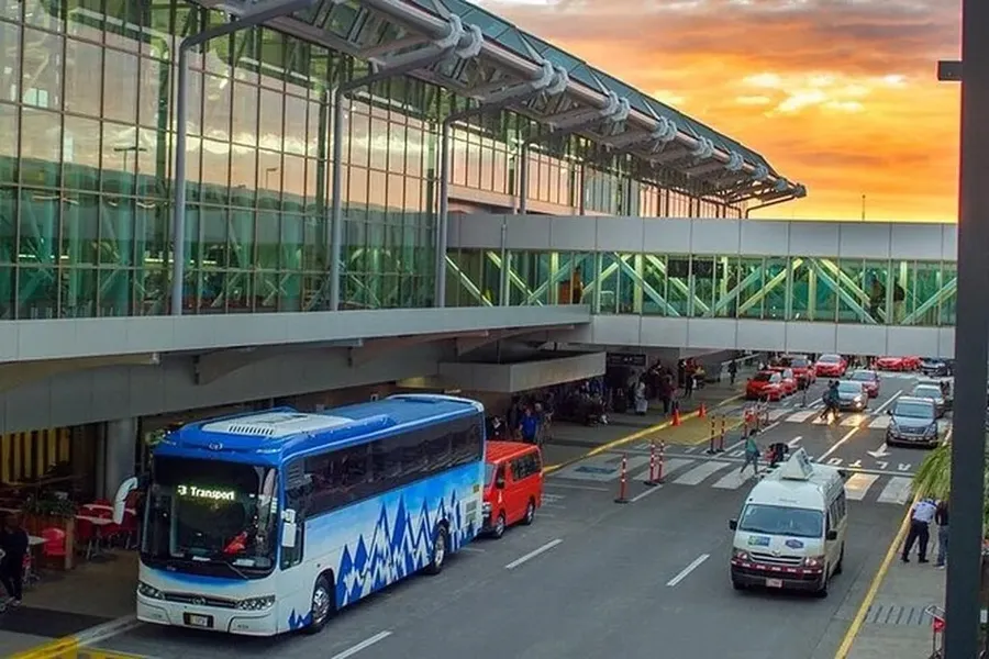 San Jose International Airport (SJO) arrivals area where families meet their driver