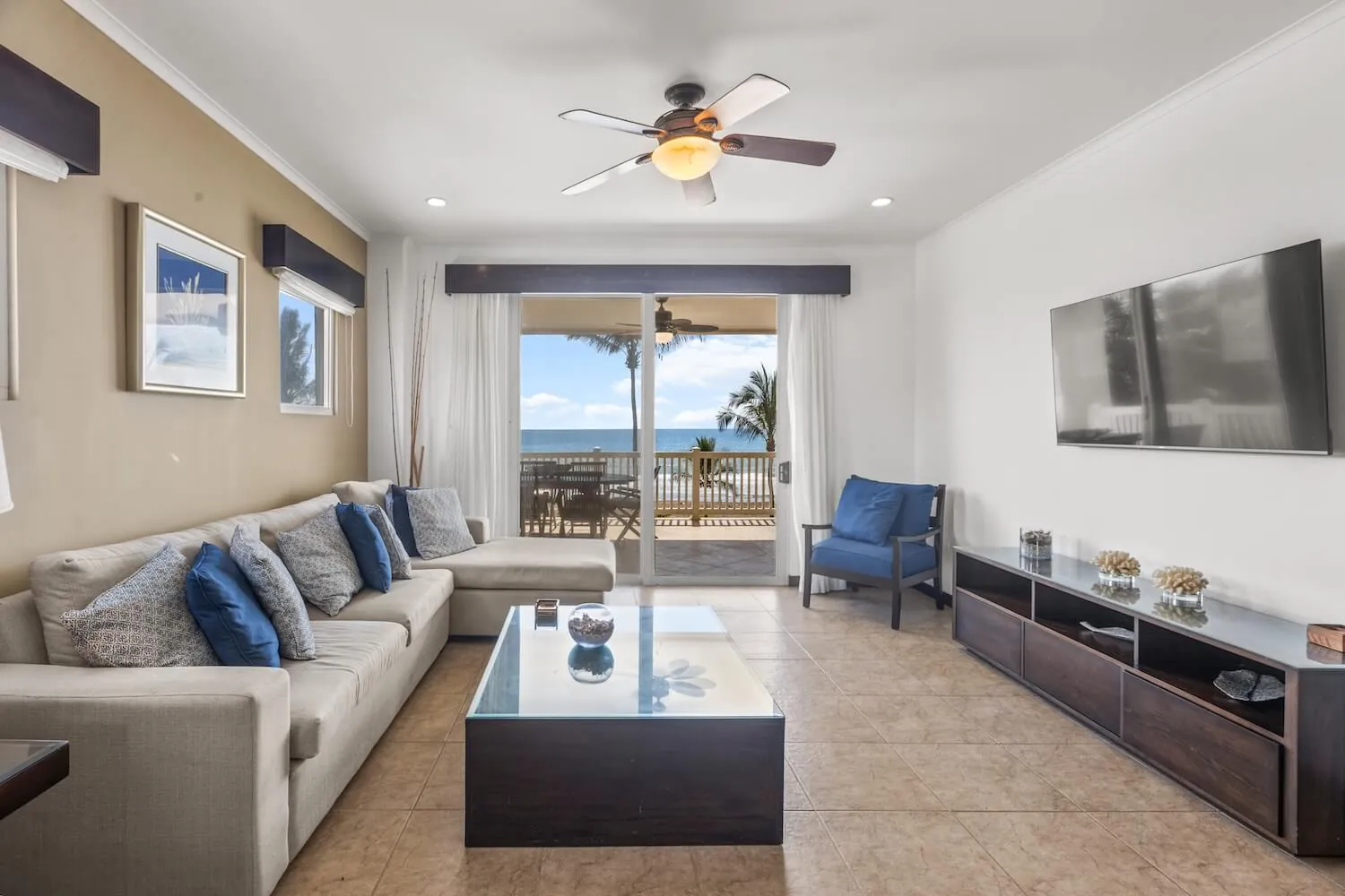 Lounge with ocean view at The Palms 404