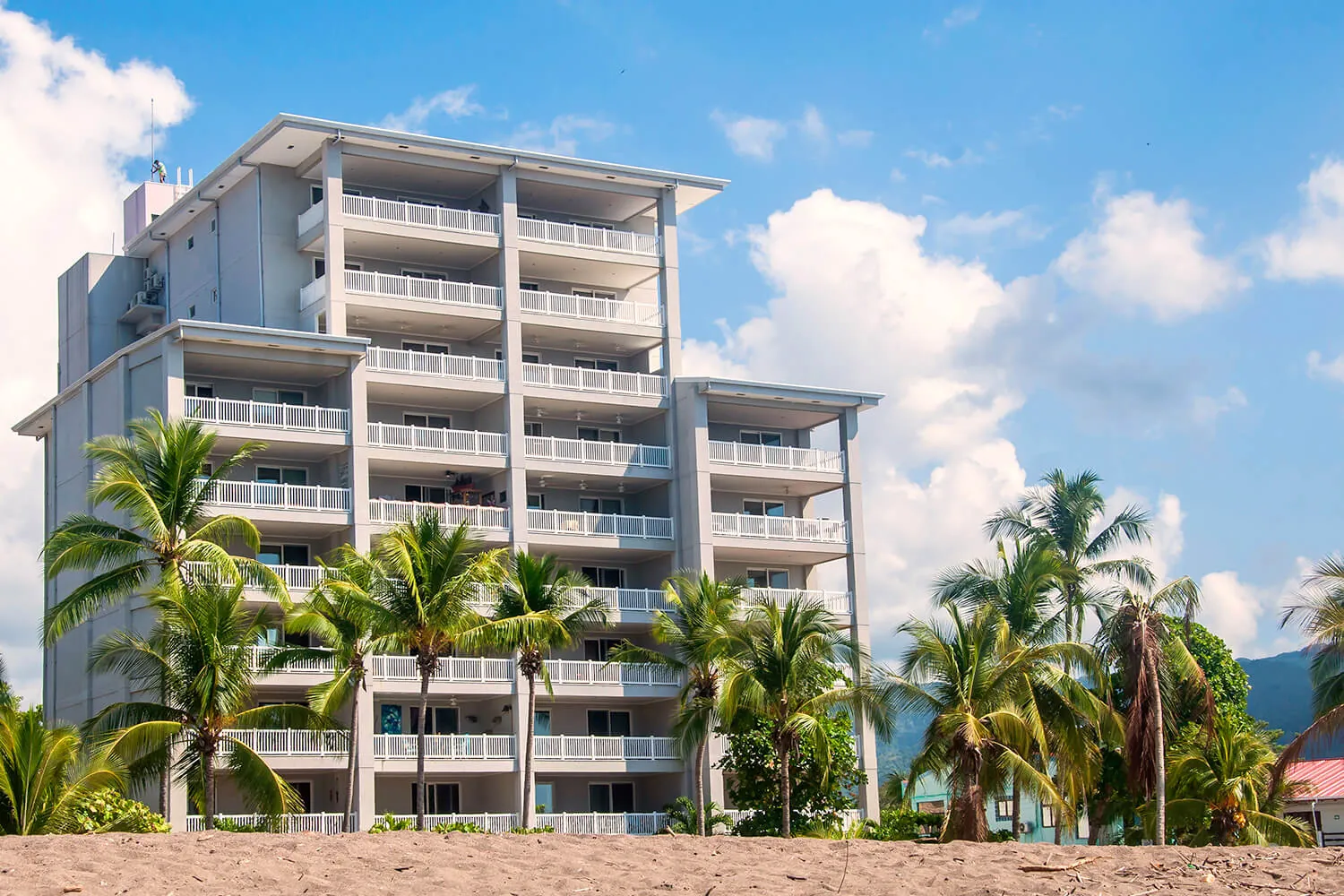 The Palms tower on Jaco Beach