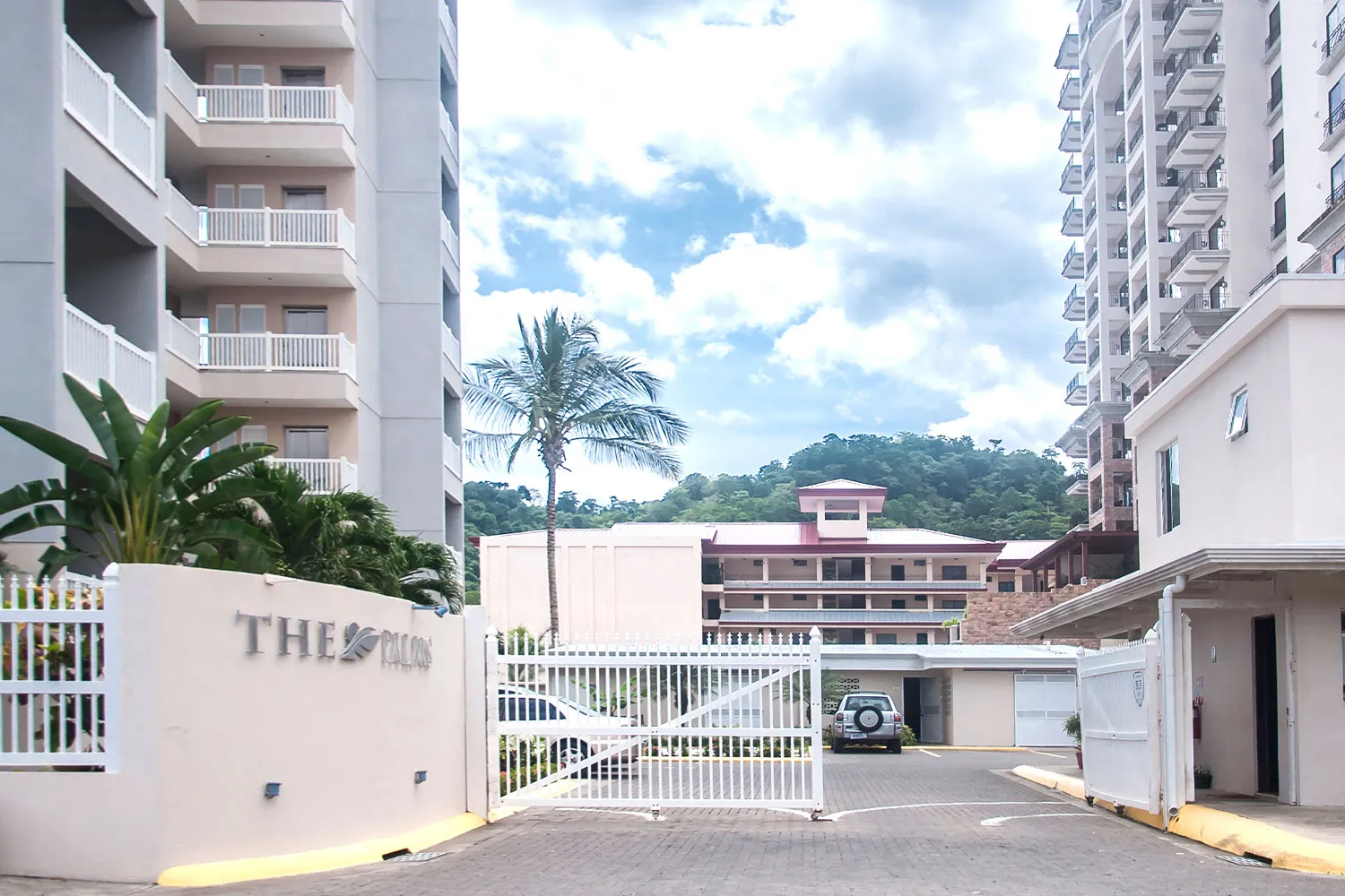 Gated parking entrance of The Palms