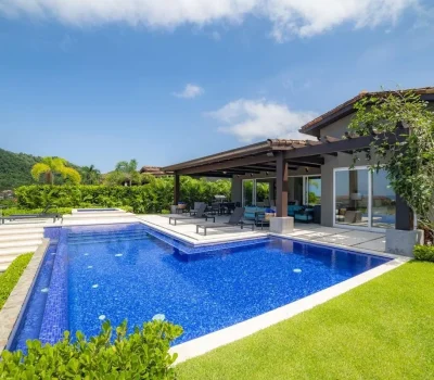 Backyard at Casa Blue Sail vacation rental in Los Sueños Resort Costa Rica