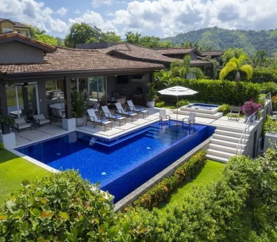 Drone view of Casa Ohana vacation rental in Los Sueños Resort Costa Rica