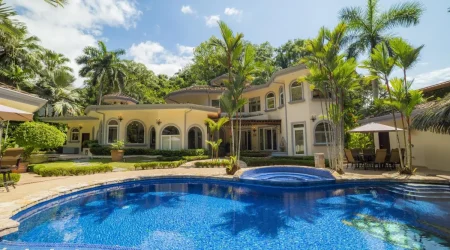 Back facade of Harmon House vacation rental in Los Sueños Resort Costa Rica