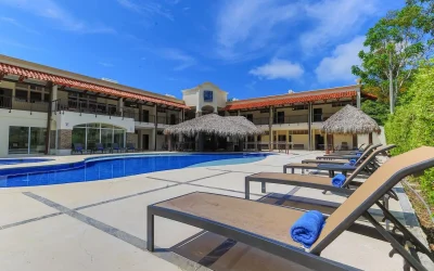 Rancho de Sueños vacation rental in Jaco, next Los Sueños Resort entrance in Costa Rica